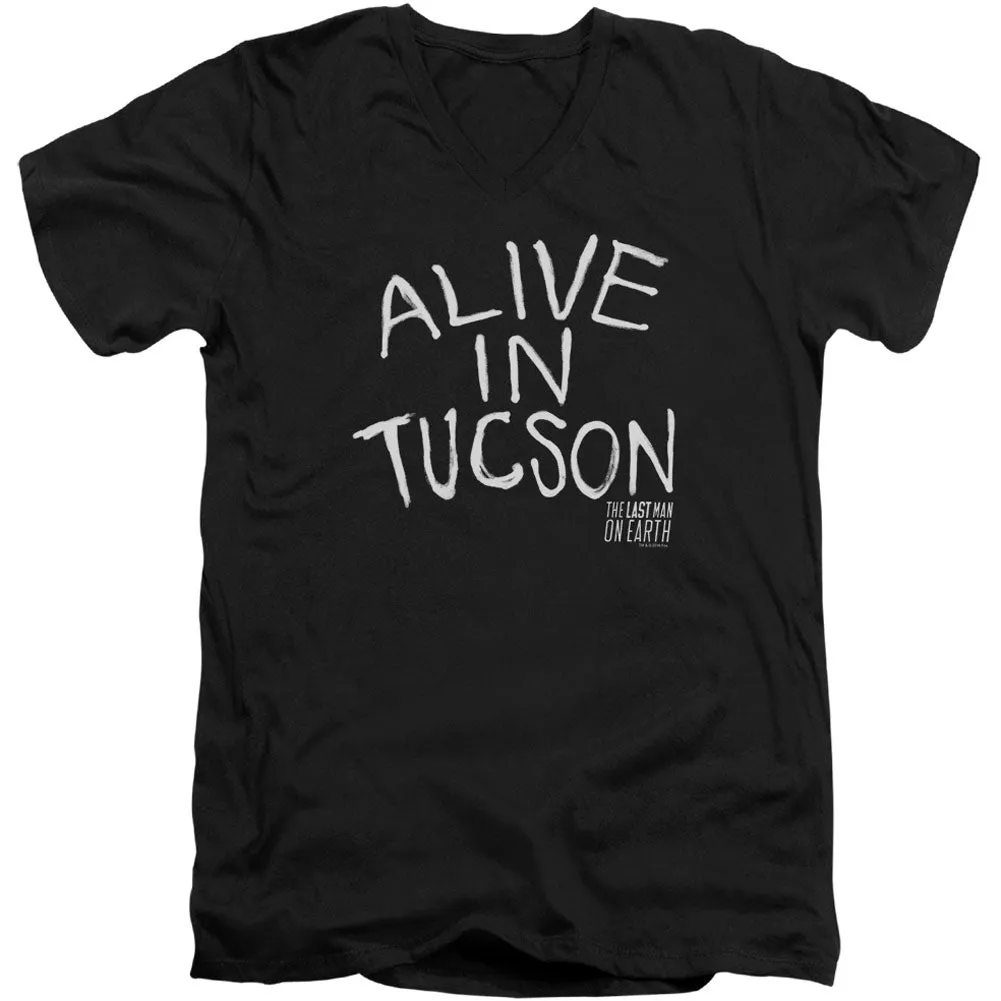 Alive In Tucson Adult V-Neck Slim Fit T-shirt