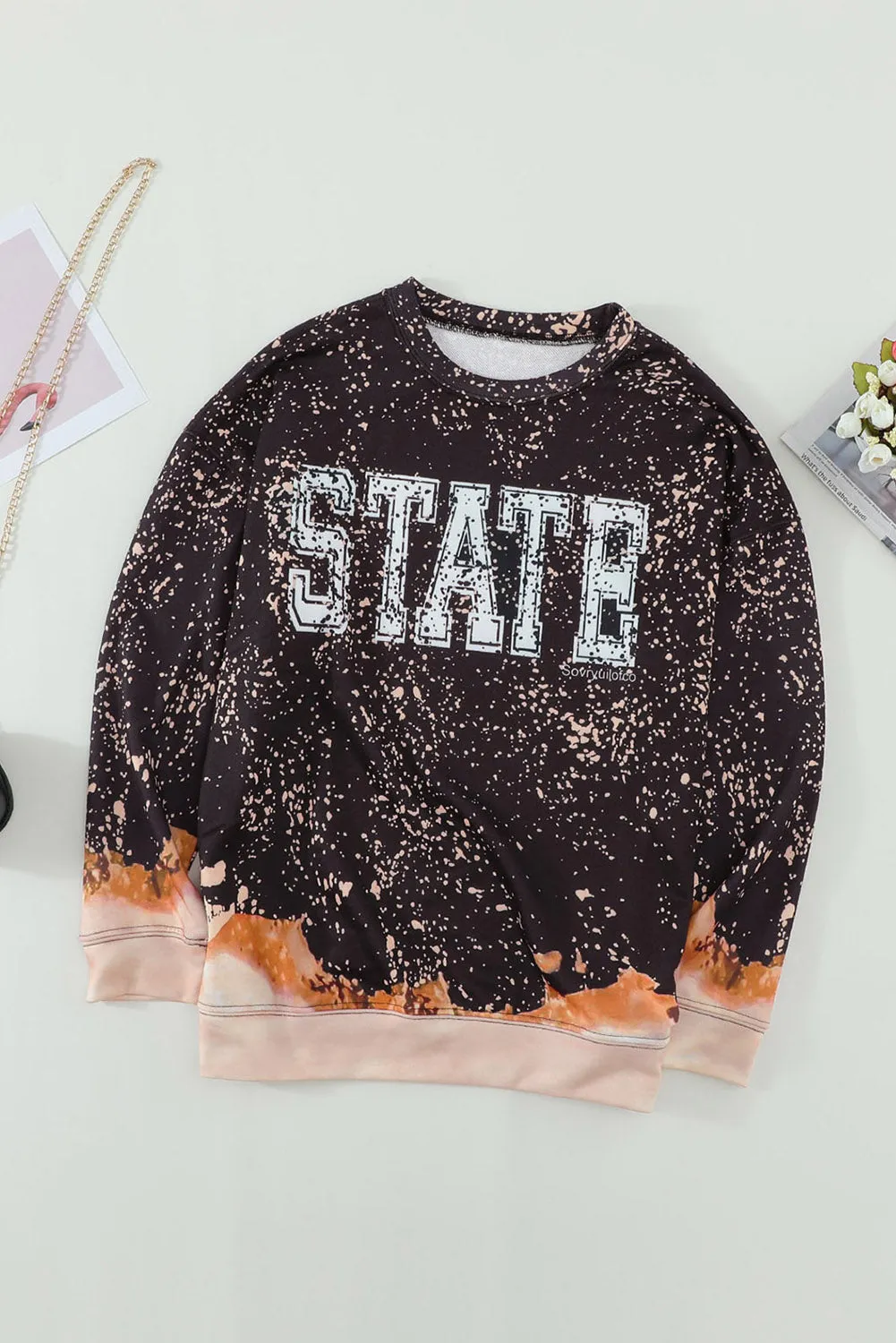 Black Bleached Sweatshirt