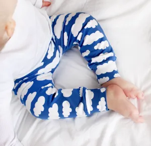 Blue Cloud Print Leggings