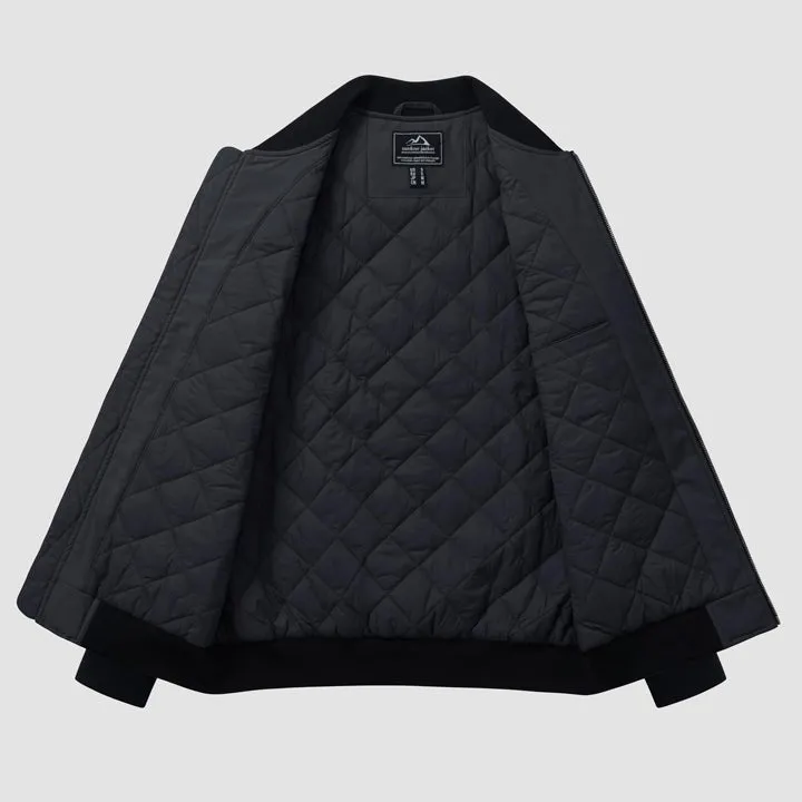 Bomber Jackets for Men Winter Casual Quilted Jacket Warm Windproof Padded Jackets Zip Up Coats