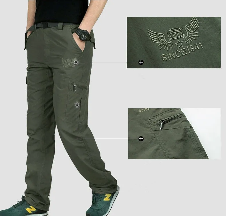 Breathable lightweight Waterproof Quick Dry Casual Men Trousers Men's