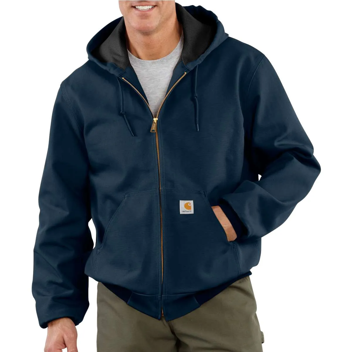 Carhartt Men's Tall Dark Navy Thermal Limed Duck Active Jacket