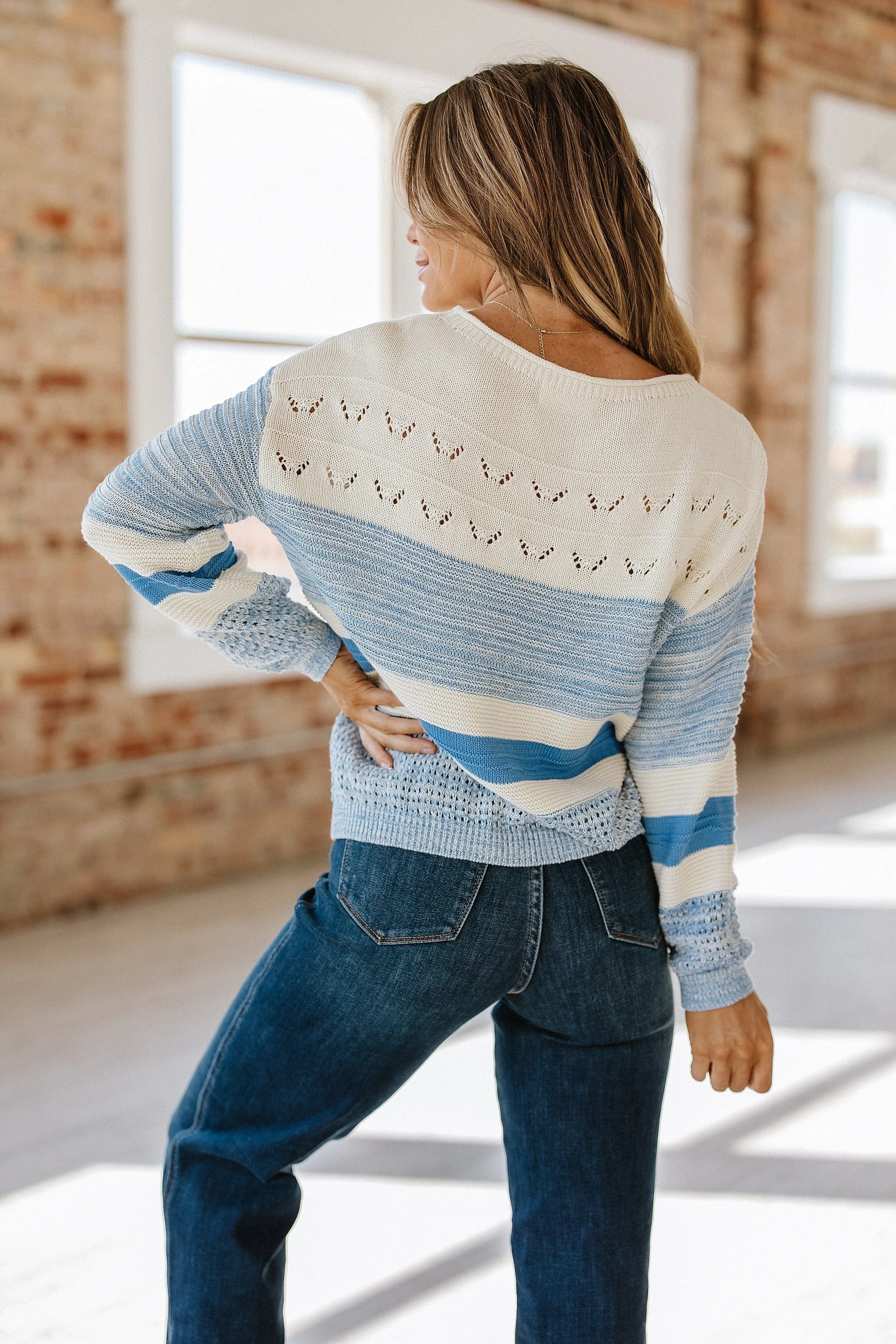 Carrie Hollow Puff Sleeve Sweater | DROPSHIP