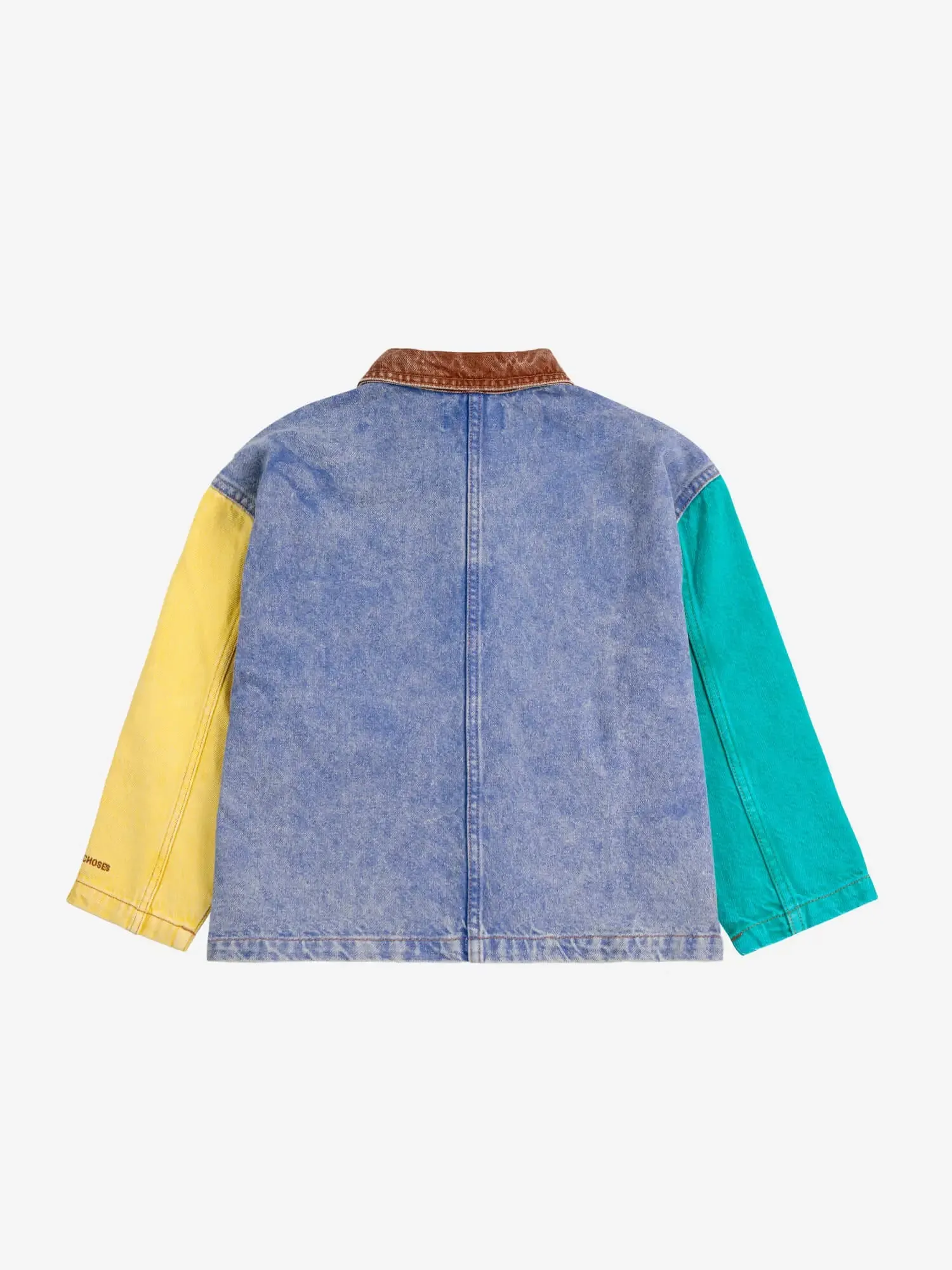 Color block denim jacket