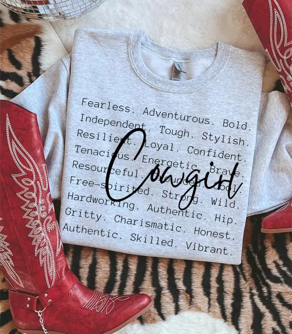 Cowgirl Definition Graphic Sweatshirt