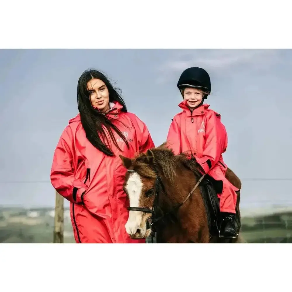 Equidry EQUIMAC Waterproof Riding Jacket Coral / Grey