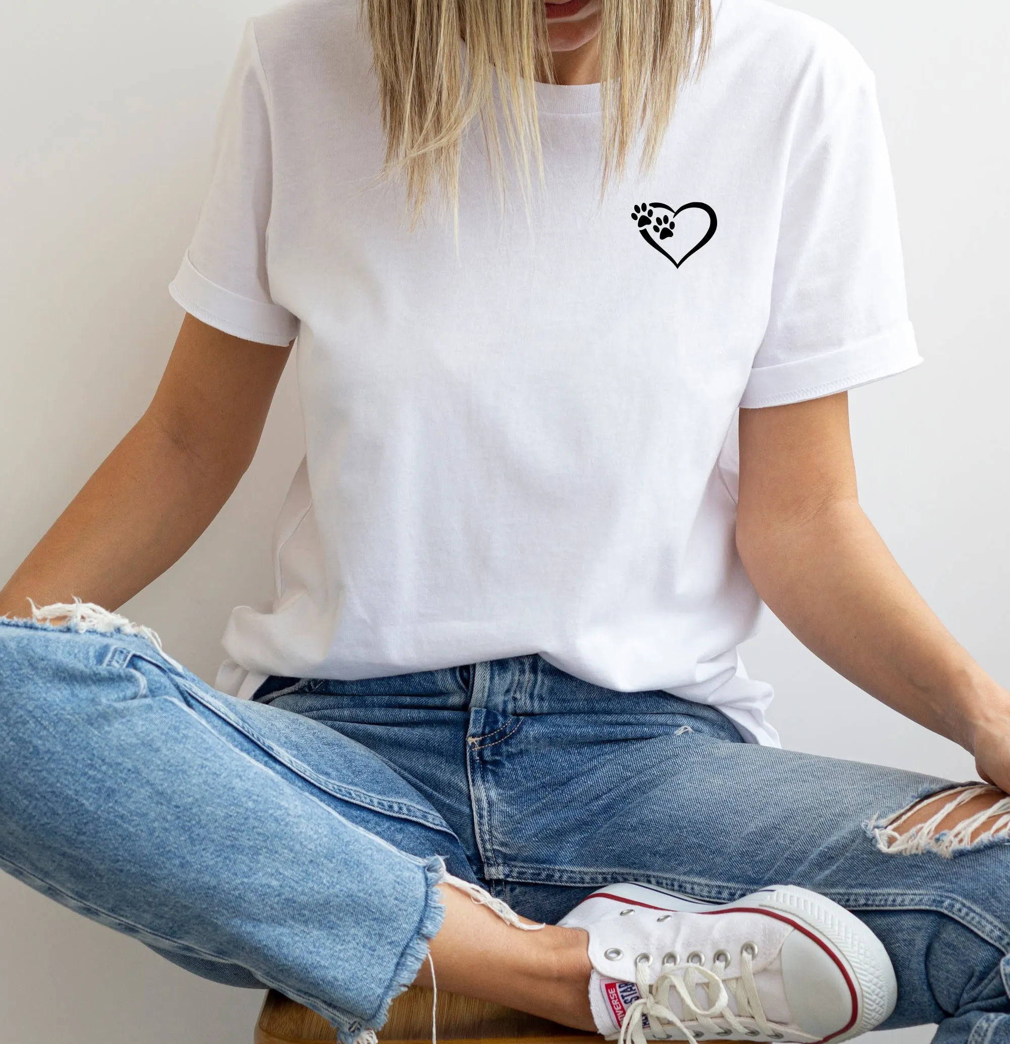 Heart and Paws T-Shirt - Soft Organic Cotton