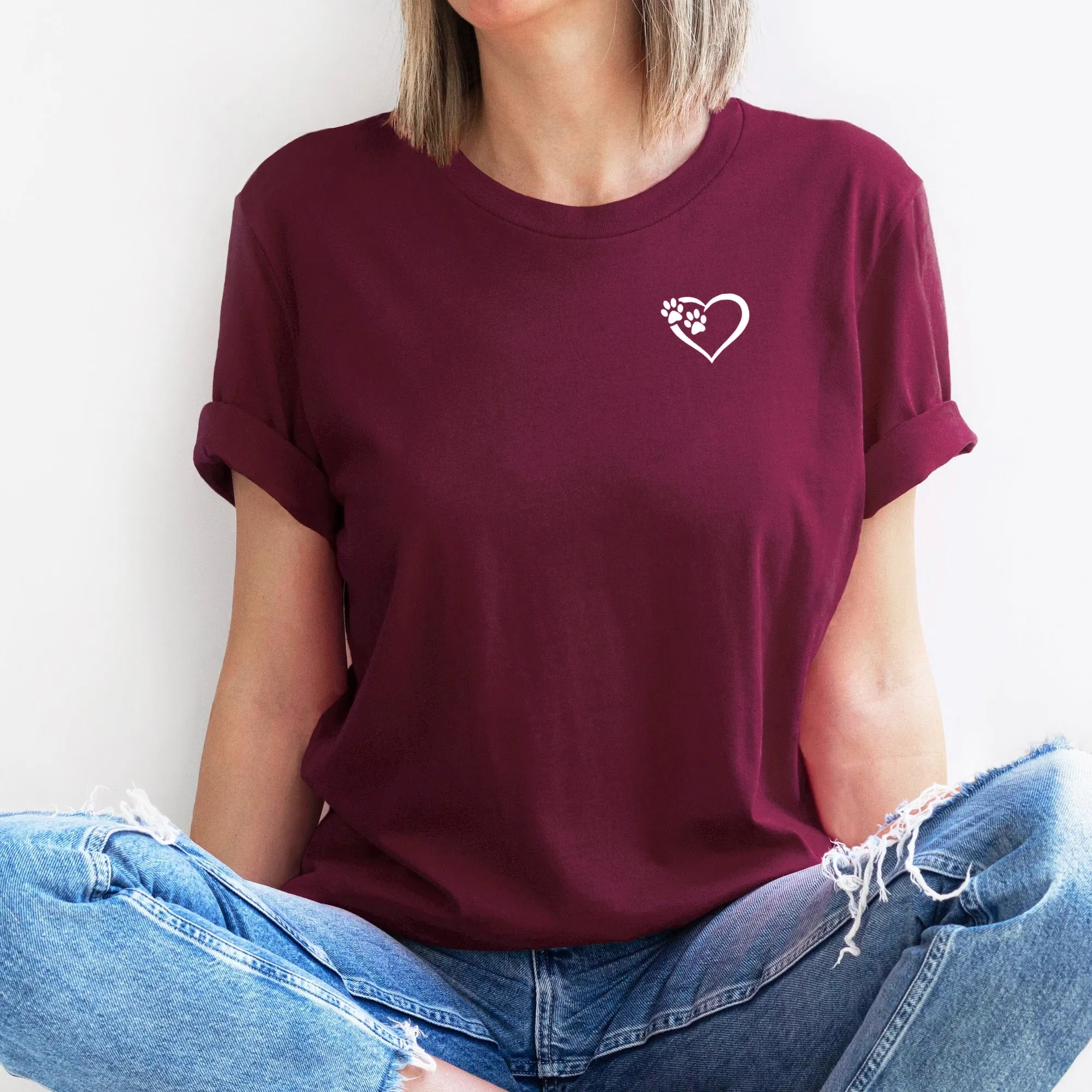 Heart and Paws T-Shirt - Soft Organic Cotton