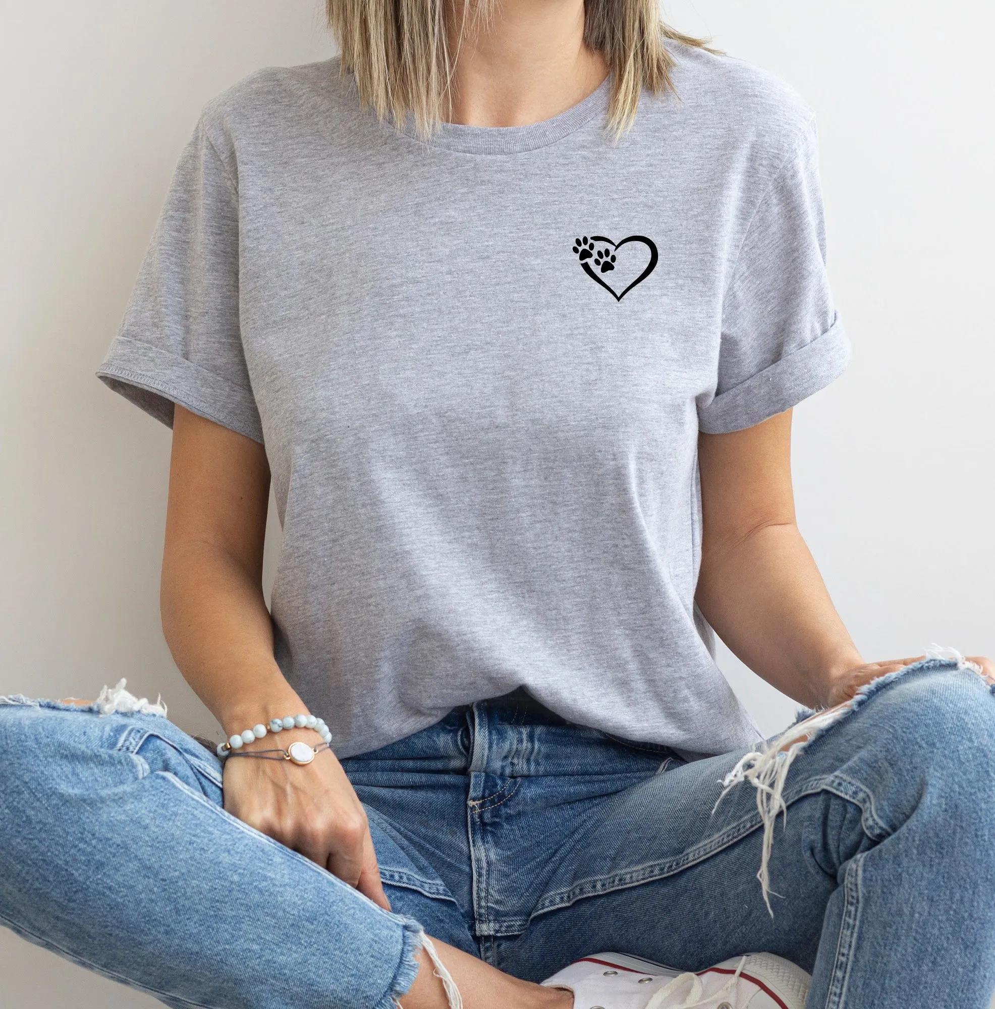 Heart and Paws T-Shirt - Soft Organic Cotton