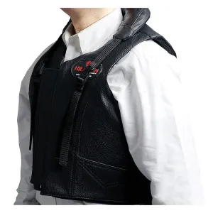 Horse Tall Collar Riding Vest Safety Protective Hilason Leather Rodeo