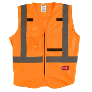 Milwaukee 48735032 L/XL Orange High Visibility Safety Vest