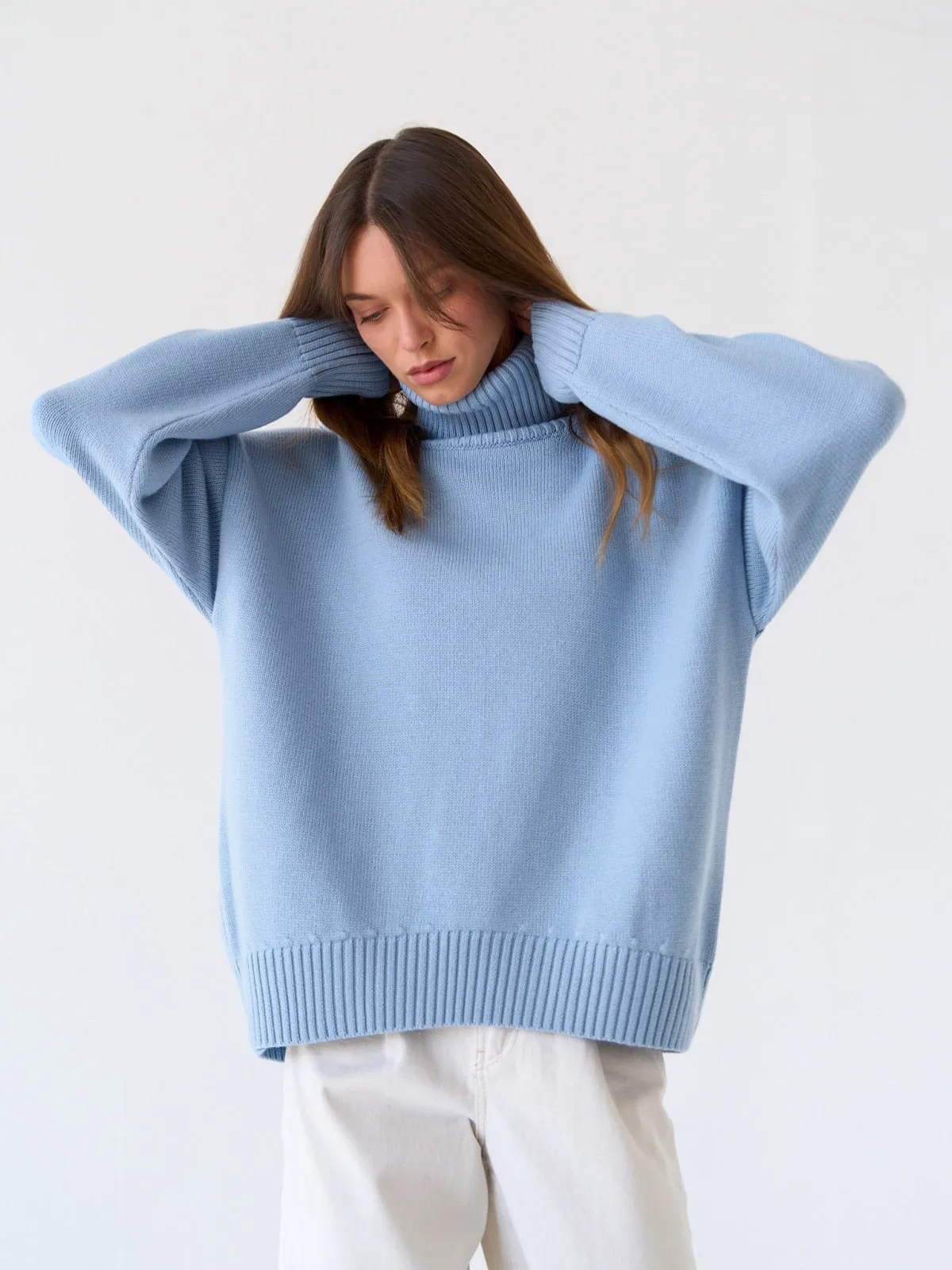 Oversized Women's Turtleneck Sweater