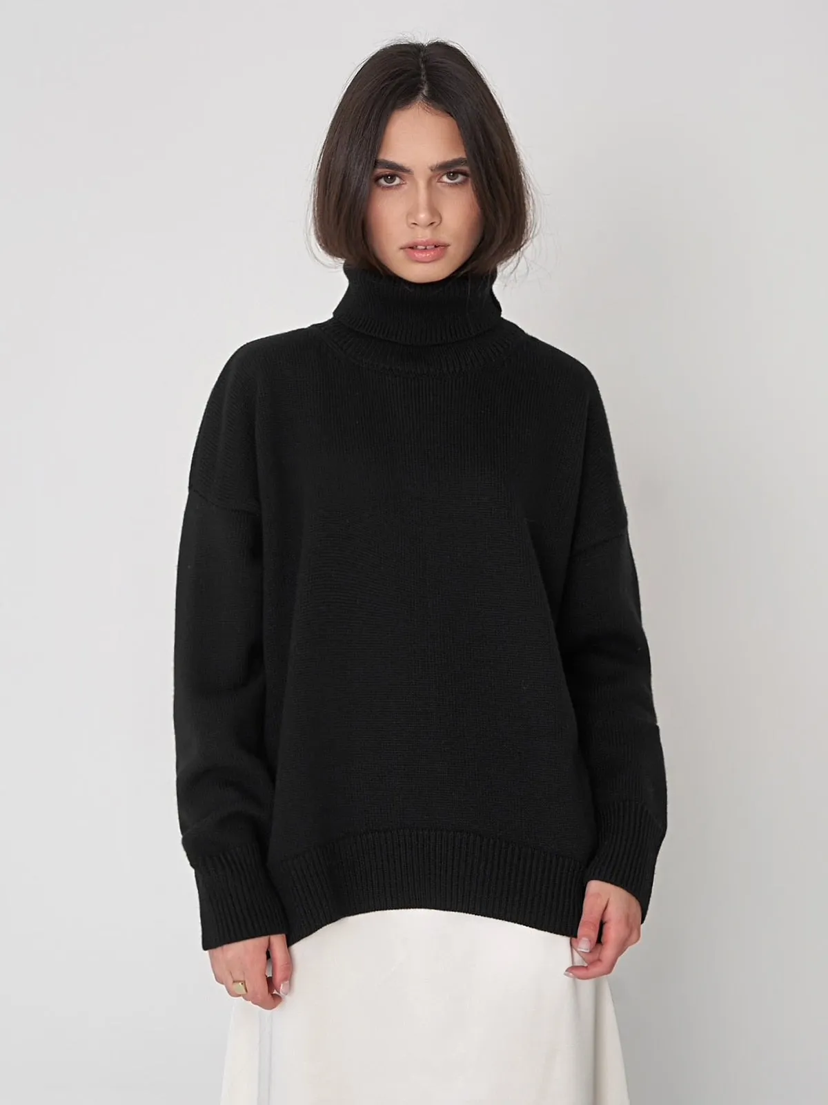 Oversized Women's Turtleneck Sweater