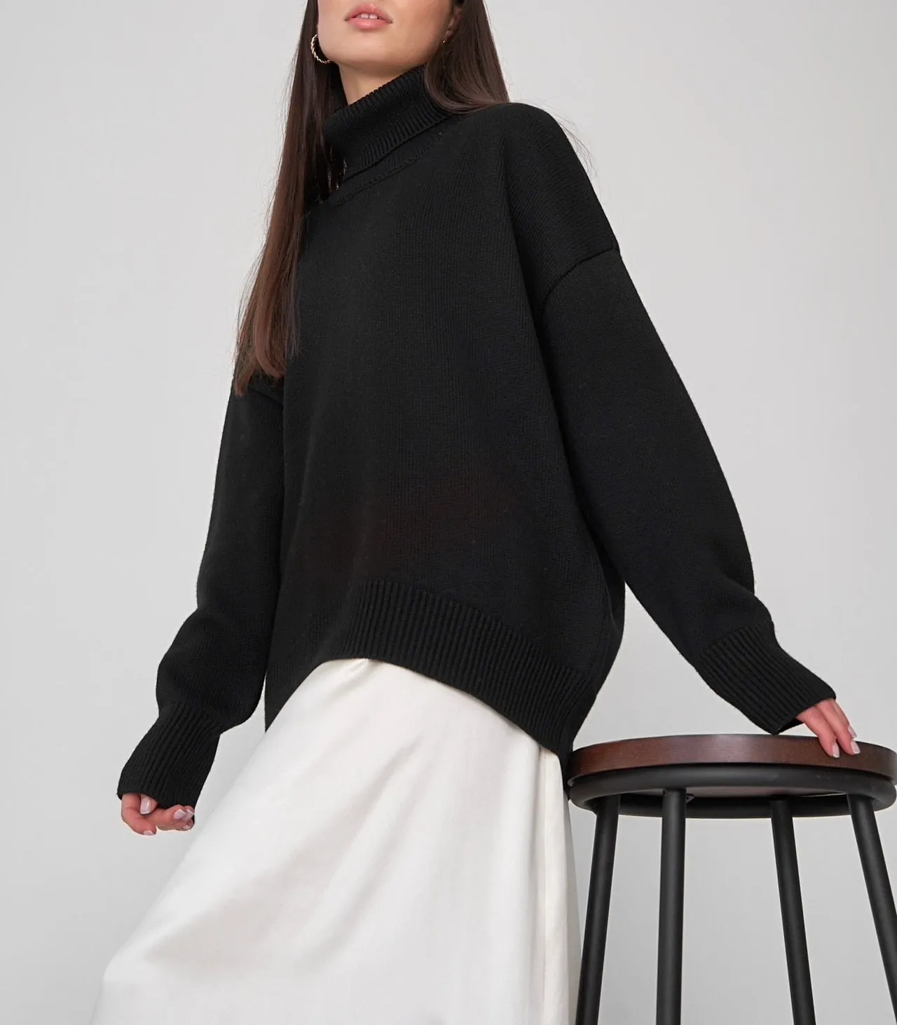 Oversized Women's Turtleneck Sweater