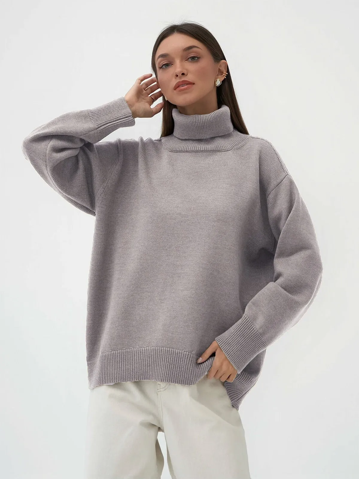 Oversized Women's Turtleneck Sweater