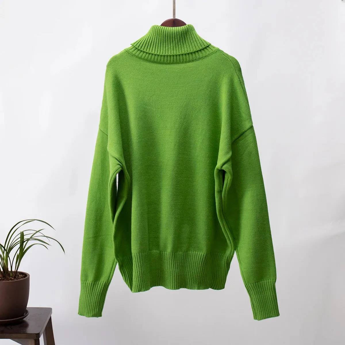 Oversized Women's Turtleneck Sweater