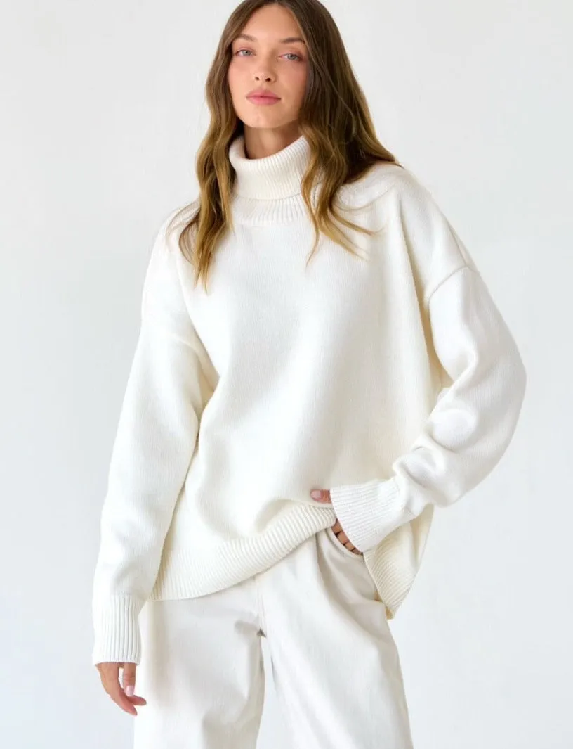 Oversized Women's Turtleneck Sweater