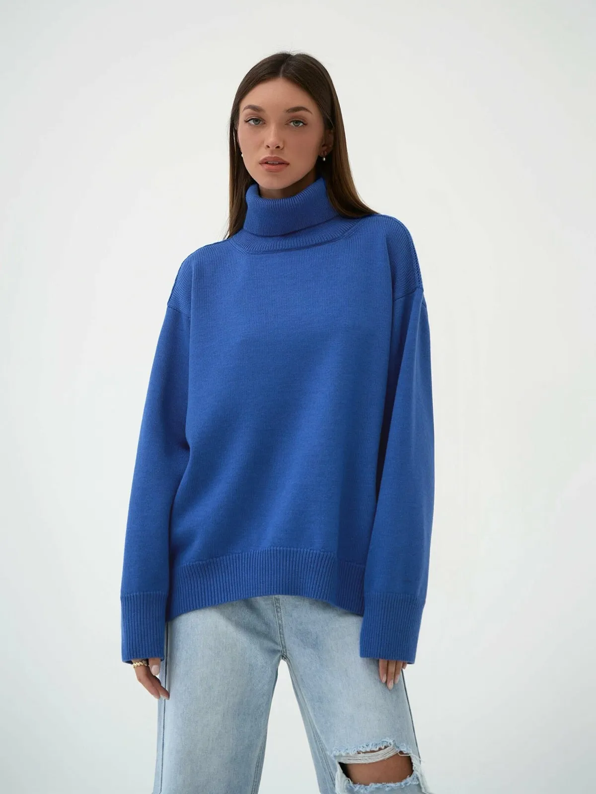 Oversized Women's Turtleneck Sweater