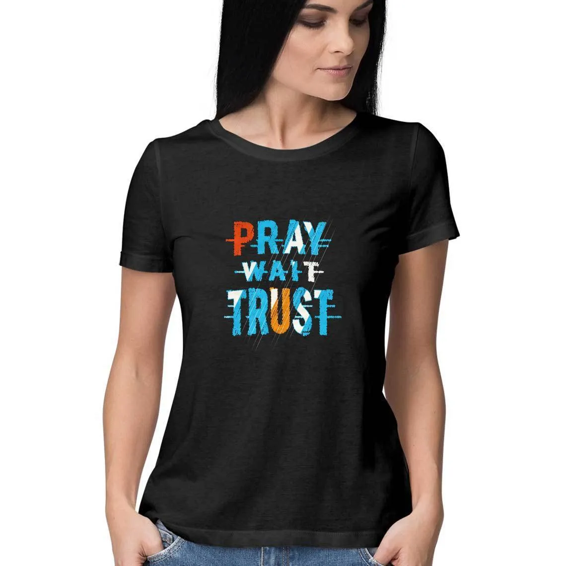 Pray Wait Trust T-Shirt - WSS00014