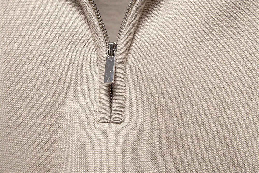 Quarter Zip Cardigan Sweater