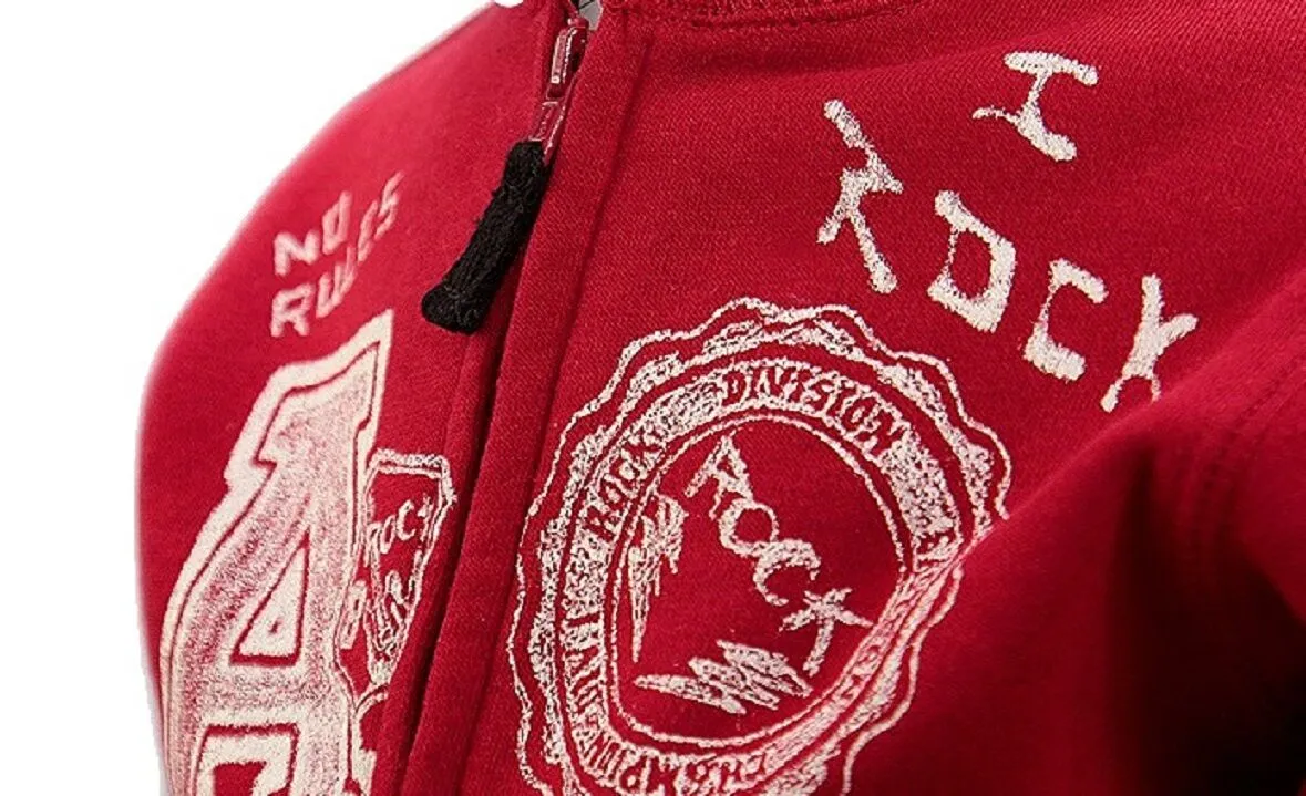 Red Authentic "Arizona" Brand Rock Hoody