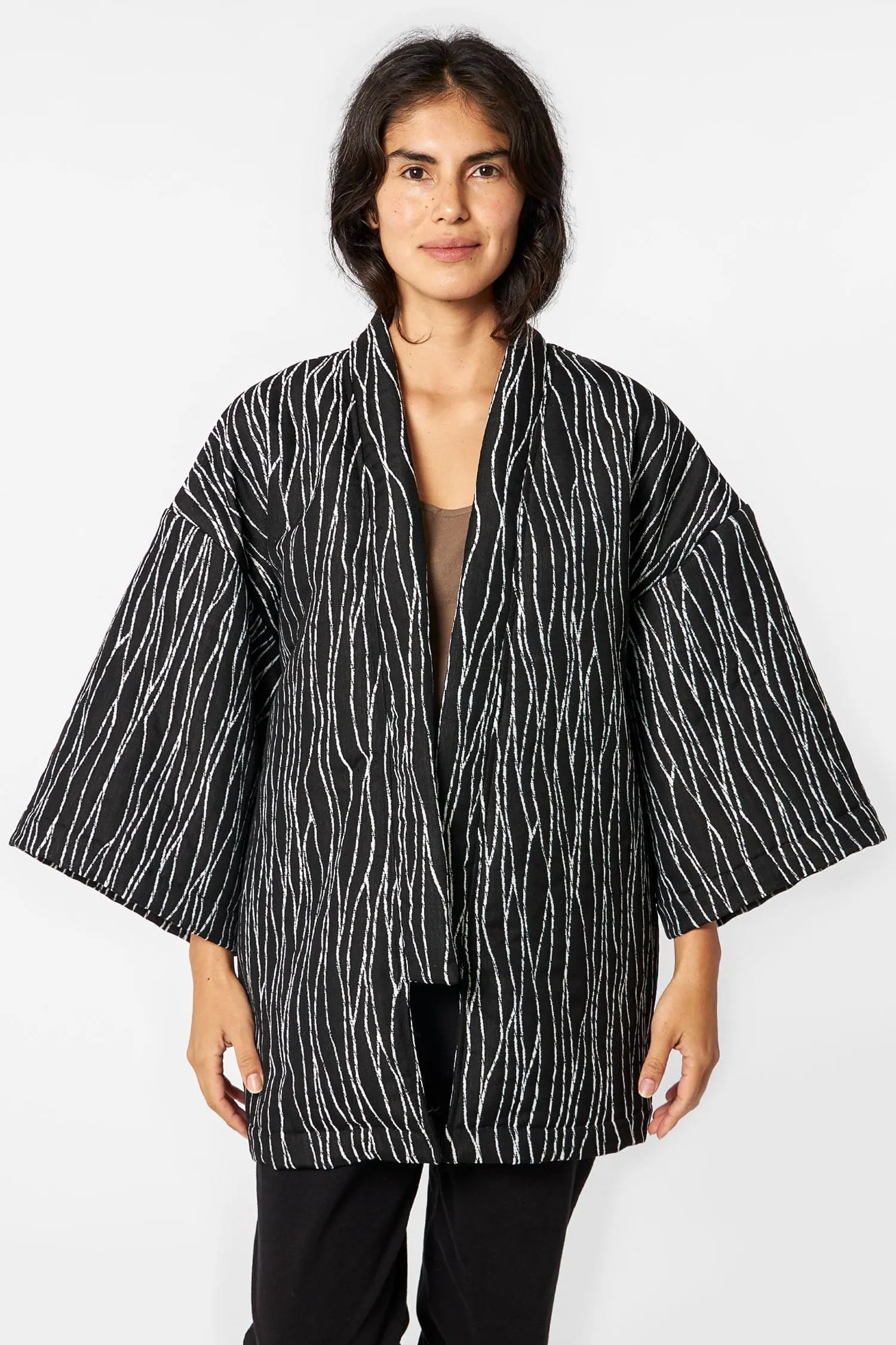 RUPH01 - Jacquard Kimono Jacket