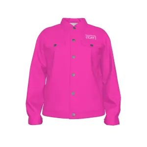 Sixty Eight 93 Logo White Fuchsia Unisex Lapel Jacket