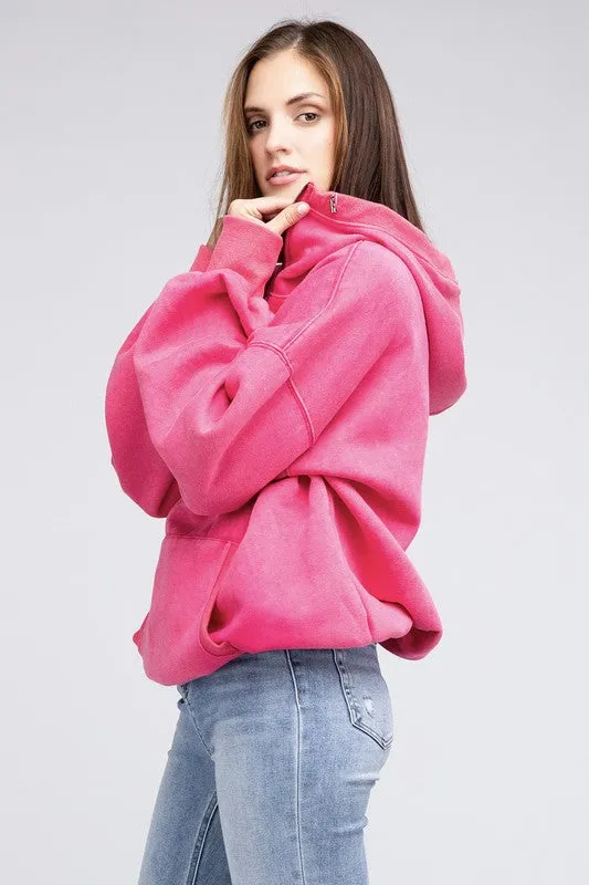 Stitch Detailed Elastic Hem Hoodie