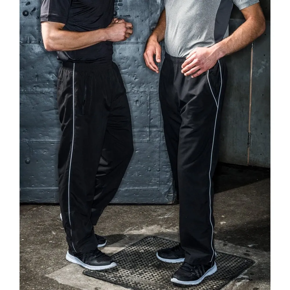 Tombo Open Hem Piped Showerproof Windproof Track Training Pants Jogger TL69