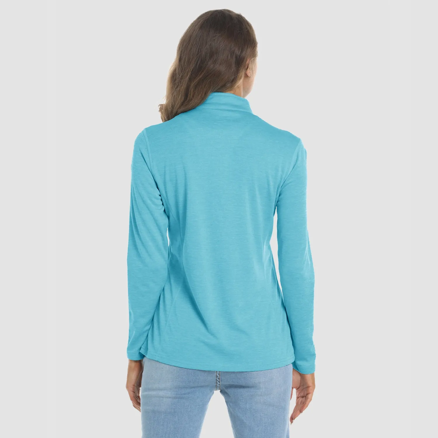 Women's Shirts Long Sleeve 1/4 Zip UPF50  UV Sun Protection Shirts Quick Dry