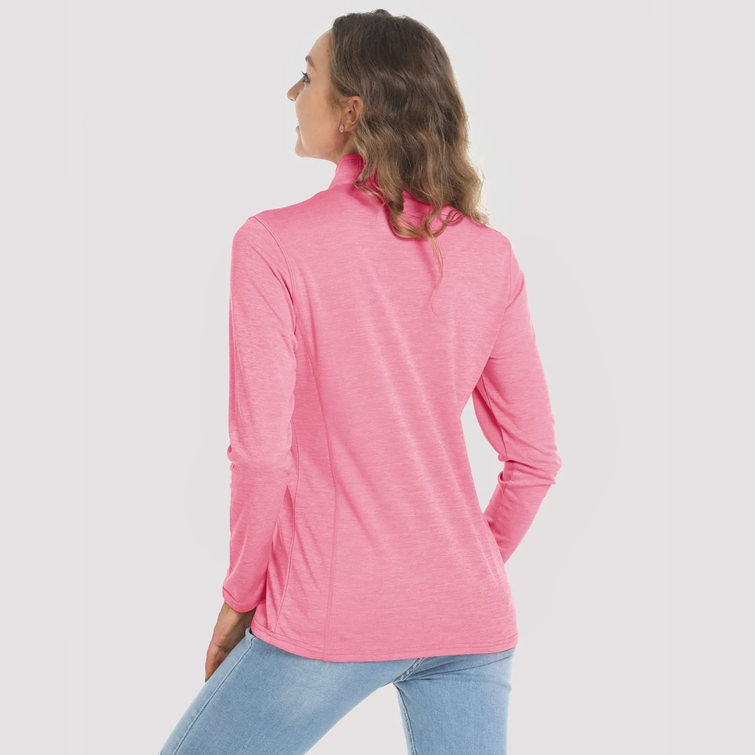 Women's Shirts Long Sleeve 1/4 Zip UPF50  UV Sun Protection Shirts Quick Dry